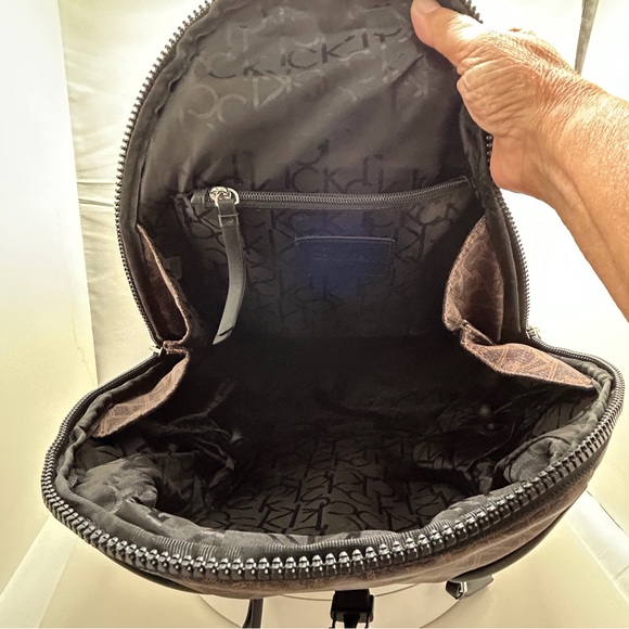 Calvin Klein, Sydney, Signature Backpack, Brown/Black, Incredible Quality main image 6